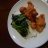 Lobster fu-yung with greens and rice